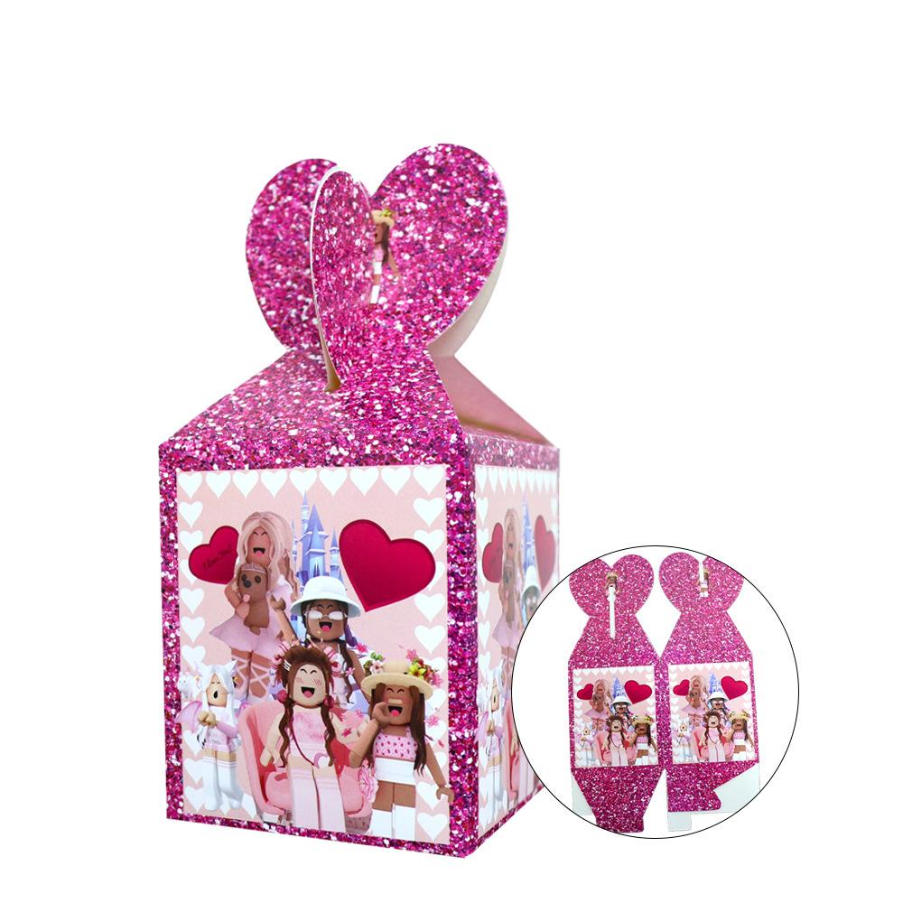 Pink Roblox Birthday Party Supplies Disposable Cutlery Paper Plates Paper Cups Paper Towels Girls Eco-Friendly Paper Products