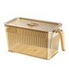 Save Space Timed Refrigerator Organizer Sealed Drain Basket with Handle  Large Capacity