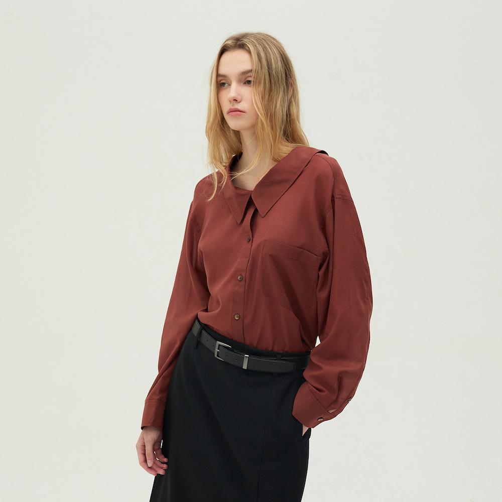 EBM Slit Tie Shirt Blouse Emq8Wbl030