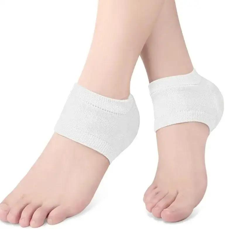 Heel ProtectorsGel Heel Anti Cracked Feet Half Size Socks Unisex Foot Care Pads 2Pcs Soft Breathable Cushion for Daily Walking