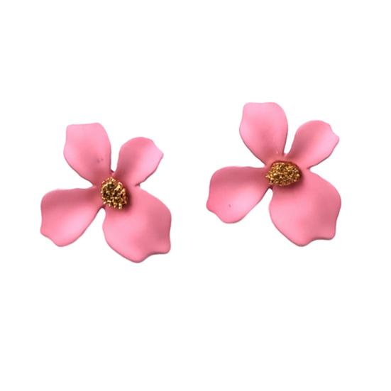 

Модные женские серьги-гвоздики с цветком для женщин, универсальные серьги для свиданий, вечеринок, путешествий, подарок розовый