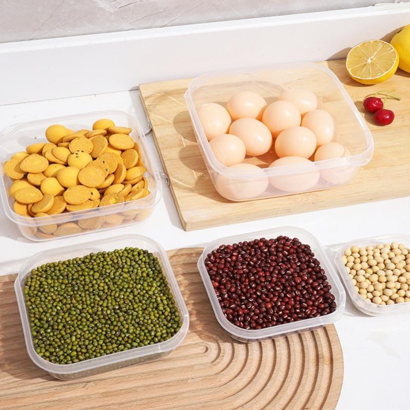 17Pcs/Set Freshness Preservation Box Set Plastic Lunch Box Kitchen Refrigerator Ingredient Packaging Microwave Lunch Box
