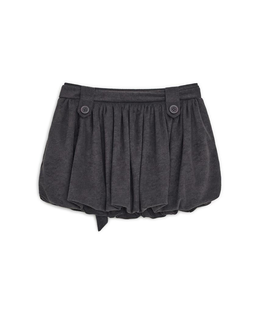 Hug Your Skin Strap Balloon Skirt (Charcoal)