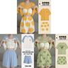 Cartoon Girl Summer Pajamas Set With Chest Padding For Sleep And Lounge Comfort