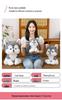 Cross-border Sitting Husky Plush Toy - Smiling Dog Doll for Kids' Birthday Gift