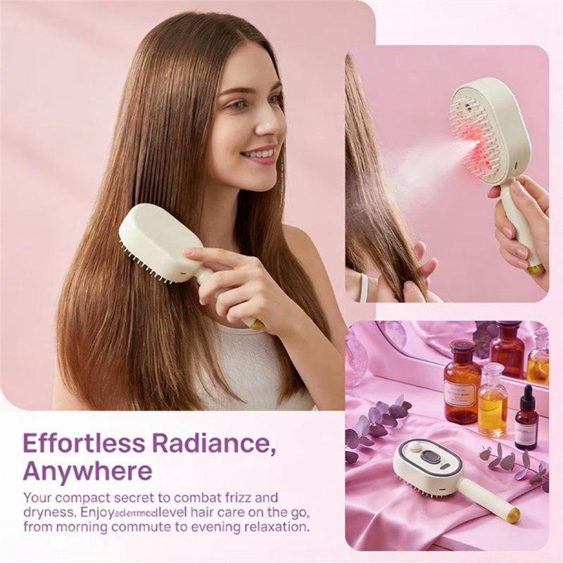 YCOC-Rechargeable Electric Sprays Air Cushion Massage Comb Steam Brush For Hair Straightener A