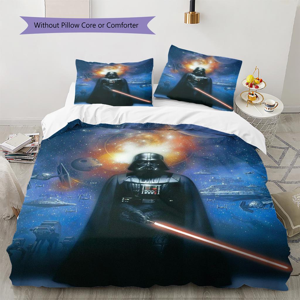 Set Copripiumino Trapuntato con Fantasia Mandalorian Copripiumino Federa Decorazione per la Casa Regalo (1 * copripiumino + 2 * federa, senza nucleo)
