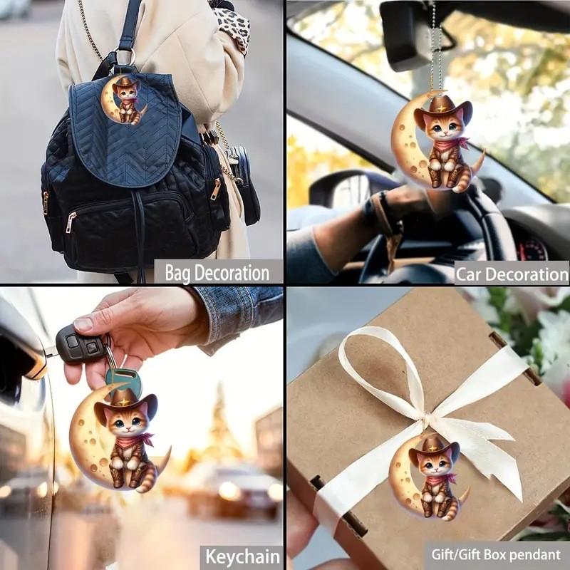 Colorful Acrylic Car Hanging Ornament Festive Gift For Decorative Backpack Use
