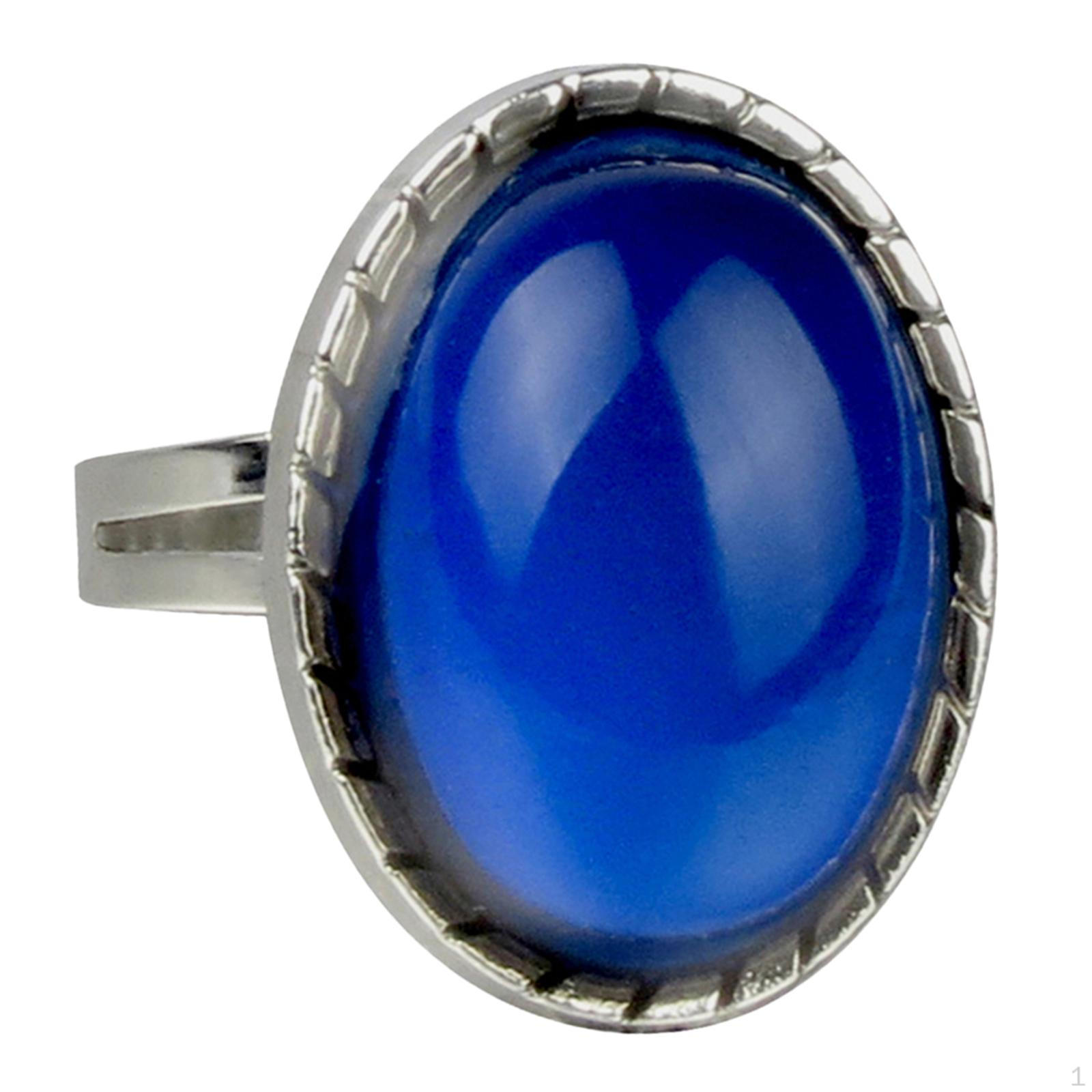 1 Piece Jewel Adjustable Oval Shape Mood Made of Unisex