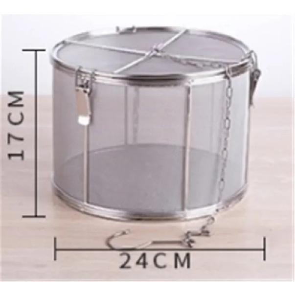 Big Stainless Steel Fine Mesh Strainer Gravy Soup Taste Spice Box Basket Brine Hot Pot Slag Separation Colander Strainers Basket