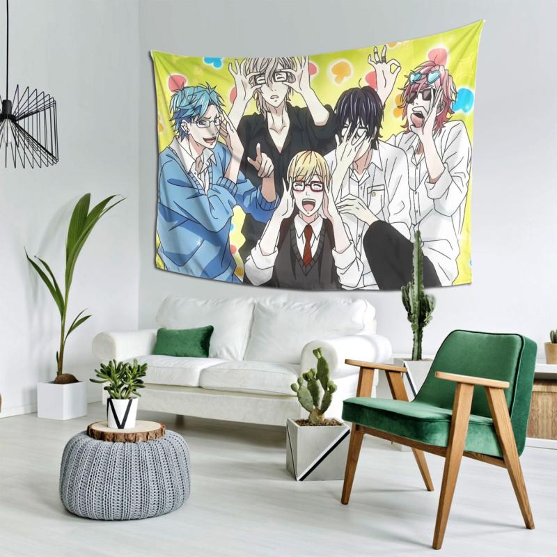 VIKAMA Japanese Youth Anime Tapestry Vitality Healing Wind Atmosphere Manga Exhibition Room Decoration Home Decoration