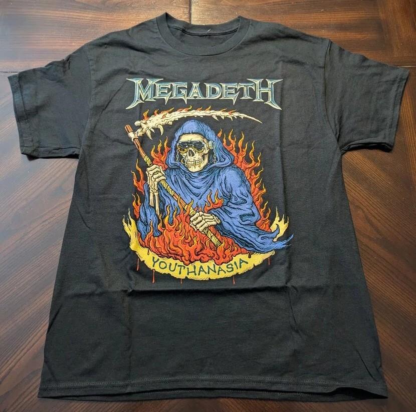 Megadeth 2025 Youthanasia Grim Reaper T-shirt Size S-5XL Unisex T-Shirt M