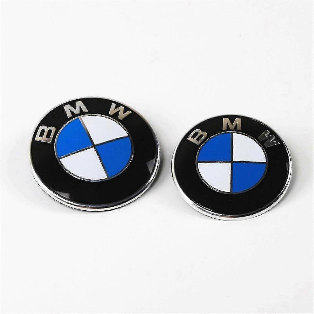 Compatible avec les emblèmes BMW Avant et Arrière 82mm/74mm - Fond Bleu, Blanc, Noir 25-26s