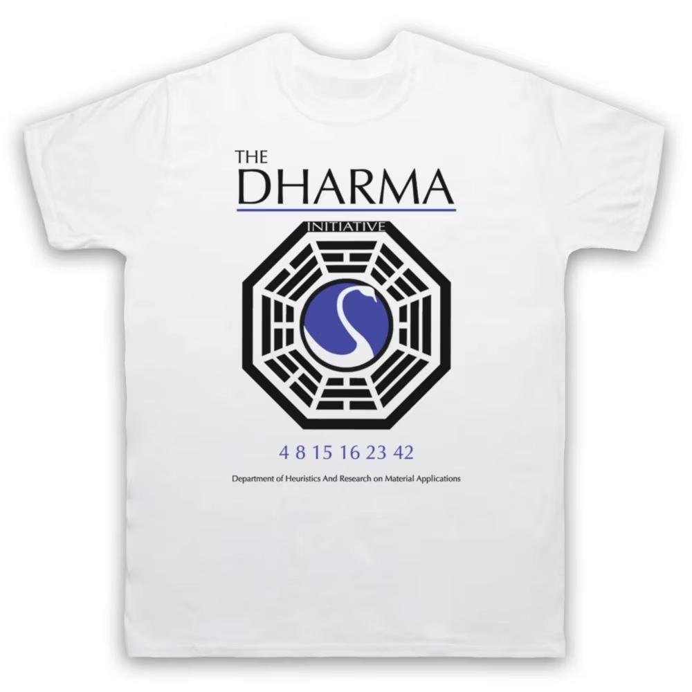LOST UNOFFICIAL THE DHARMA INITIATIVE CULT TV SHOW MENS WOMENS TSHIRT High Quality Cotton Tops