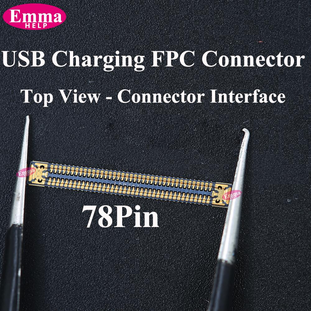 10pcs Charging Connector FPC For Samsung S25 S24 S23 S26 A15 A12 A72 A73 A05S A51 A71 A54 Motherboard FPC Connector 78Pin