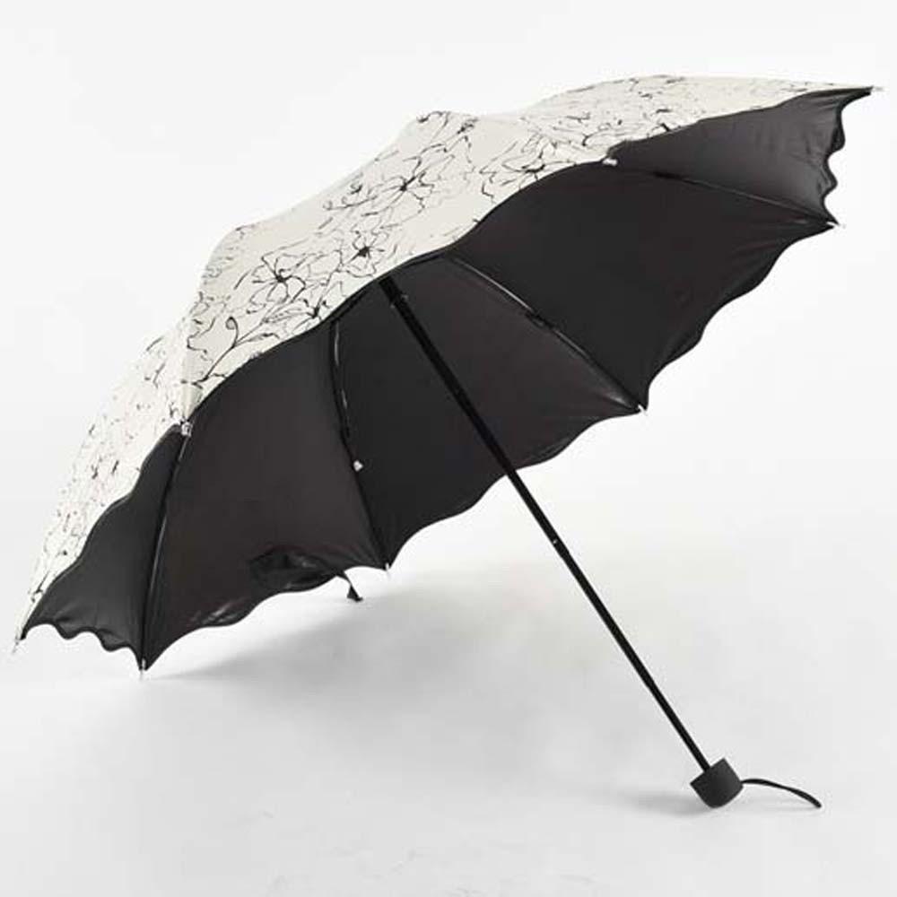Flower Shaped Design Dual-use Folding Umbrella Lightweight anti-UV Protection Brolly  Outdoor