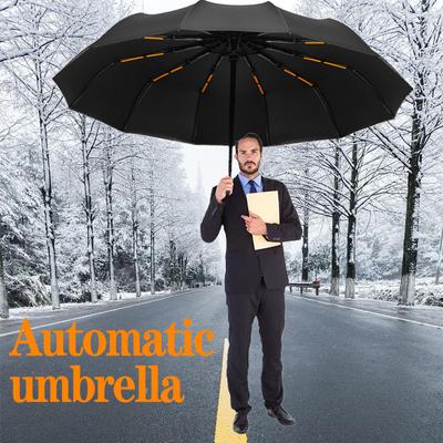 Vindtätt Paraply Helautomatisk Regn Män Kvinnor 12K Stark Lyx Affär Man Stora Paraply Parasoll Resor