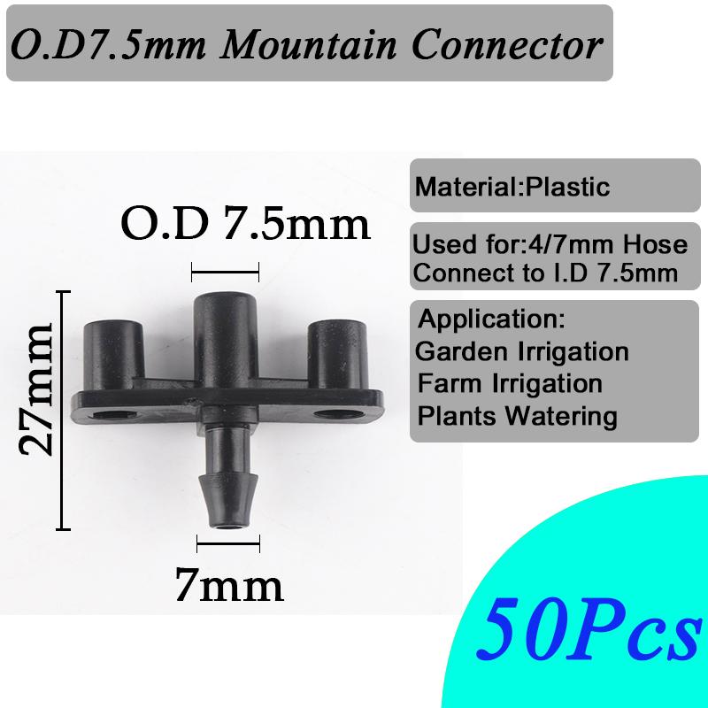 50~10Pcs Garden Water Connector 4/7mm 1/4'' Hose Barb Straight Connectors Micro Irrigation Sprinkler Accessories Watering Tools