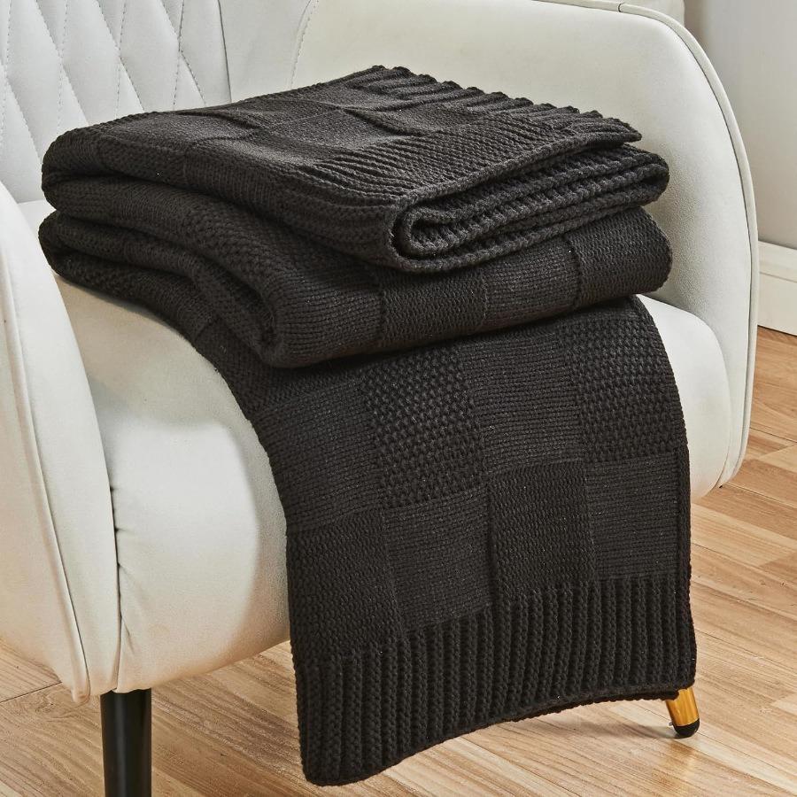 Luxury Knit Blanket Sofa Nap Throw Washable Lightweight Afghan for Baby Home AC Cover