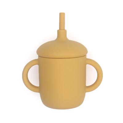 2-in-1 Silicone Baby Cups with Straw & Snack Cup Lid Silicone Sippy Cups for Baby Toddler Training