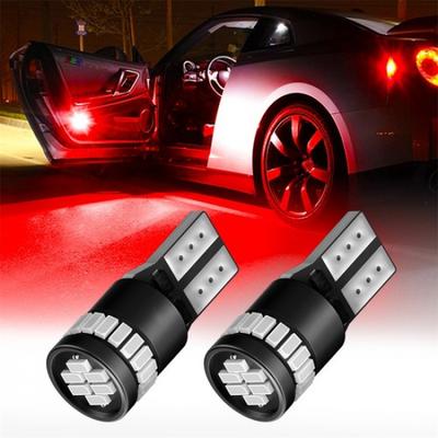 W5W 2x 501 T10 CAR BULBS SIDE LIGHT CANBUS ERROR 24 FREE SMD LED Red Colour