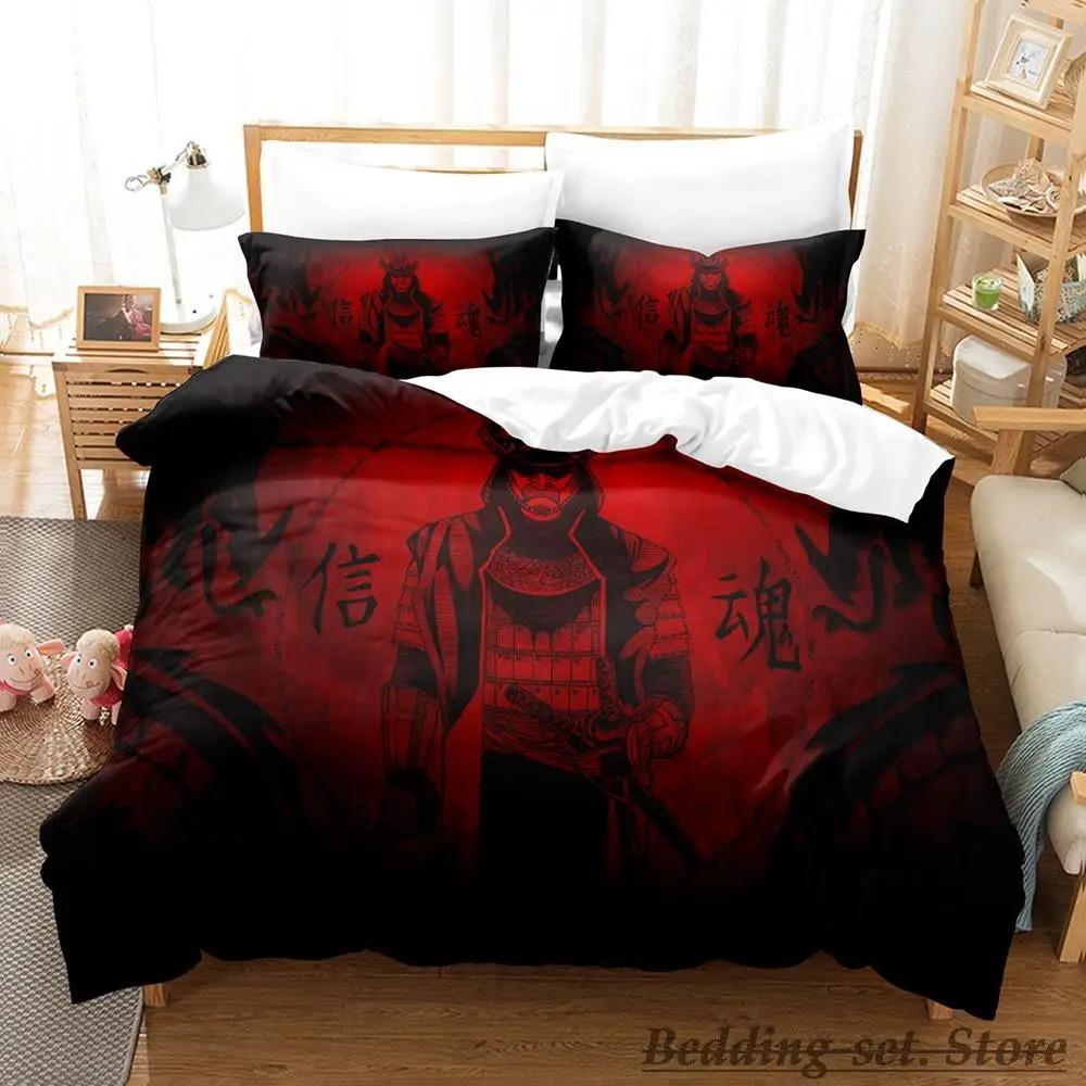 Samurai Anime Bedding Set Single Twin Full Queen King Size Duvet Cover Sets for Adult Kid Bedroom