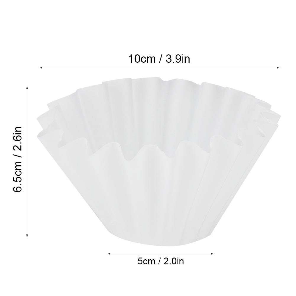 Cake Cup Shaped Wavy Disposable Coffee Filter Paper Replacement for Coffee Making Coffee Filter Paper Coffee Paper Filter