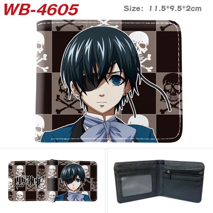 Black Butler Anime Short Bi-Fold Leather Wallet Full Color Print Card Holder Coin Purse