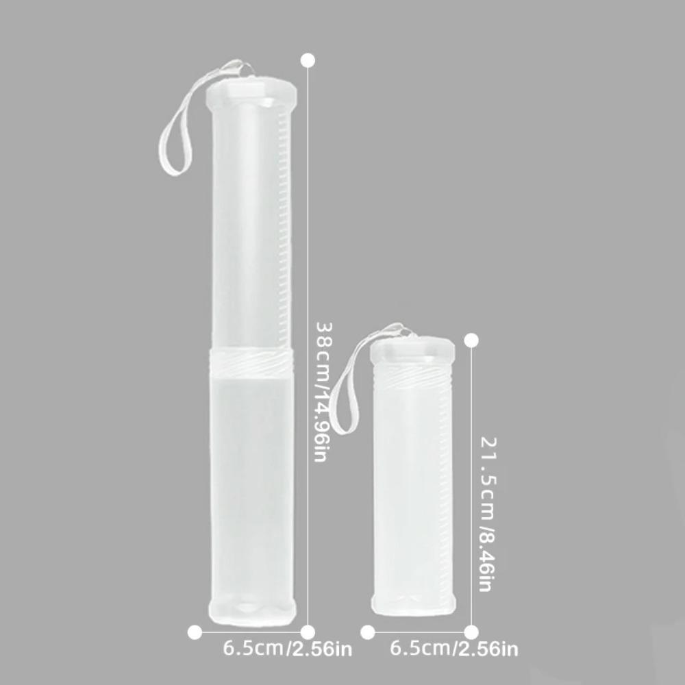 

Extendable Artist Storage Tube Translucent Adjustable Length Pen Holder with Carrying Lanyard Plastic Brush Pencil Holder
