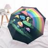 1pc Mushroom Snail Automatic Open/Close, Foldable Compact Umbrella with 8-Rib Shaft, Perfect Gift For Men And Women, Casual Style, Vibrant M
