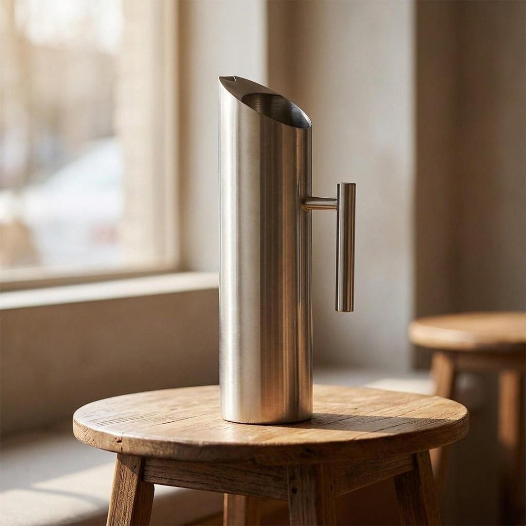 Cold Beverage Pitcher Juice Jug Stainless Steel Iced Tea Stylish Water Kettle for Kitchens