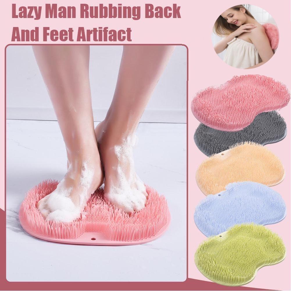 

Отшелушивающий массажный скребок для душа, нескользящий коврик для ванной, массажная щетка для спины, силиконовая щетка для мытья ног, инструмент для чистки тела, инструмент для купания