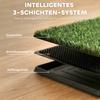 Tuoletta per Cani 76 x 50,5 cm Vasino per Cani con 2 Prati Artificiali Lavabili Toilette per Cuccioli per Cani per Balcone Casa Nero+Verde