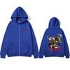 Felpa con cappuccio e zip grafica Rock Band Gorillaz Uomo Donna Hip Hop Gotica Oversize Giacca con zip Felpa con zip casual vintage da uomo