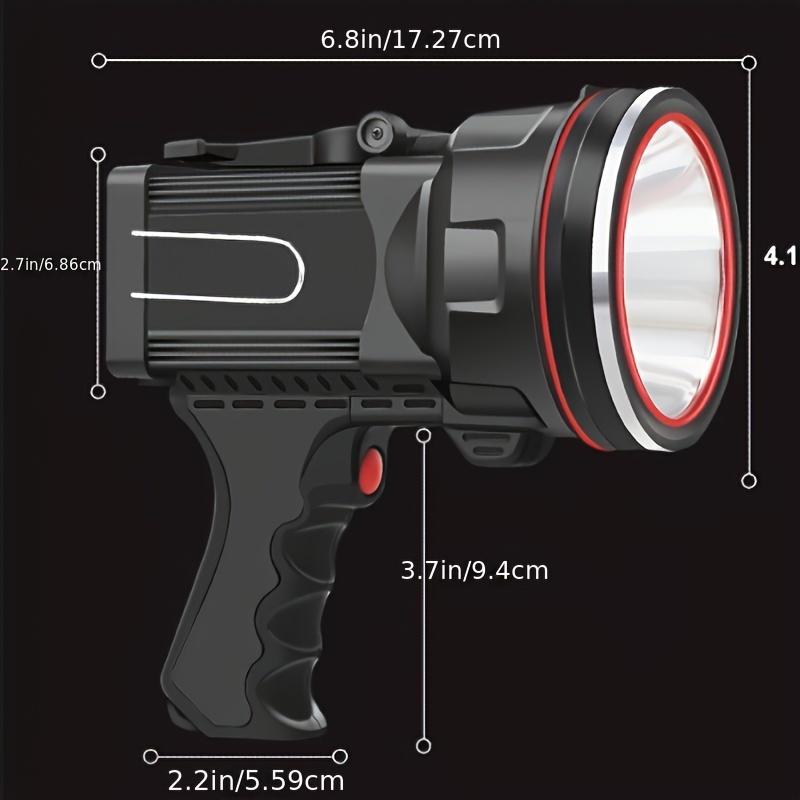 Victoper Spotlight, Handheld Spotlight, 12000 MAh Rechargeable LED Spotlight Flashlight, 3+3 Modes 4 Colors Waterproof Spotlight for Camping, Boating