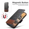 SUTENI Q-06 For iPhone 16 Case Color Splicing Magnetic Detachable Leather Phone Cover