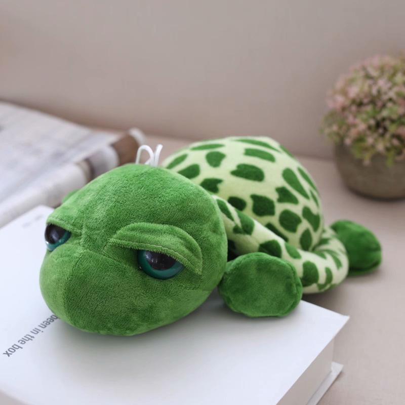 

Плюшевая кукла-черепаха, милая кукла-черепаха с большими глазами, подушка для бросания, кукла для игрового автомата для детей, подарок на день рождения для девочки 20cm зелёный