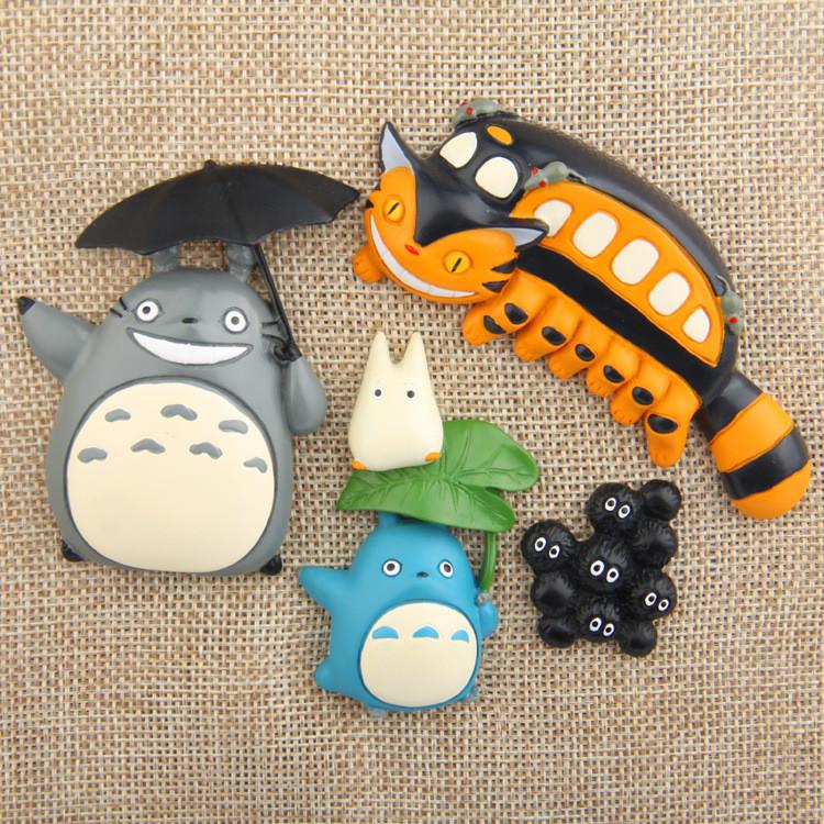 Cute Totoro Cat Bus Coal Ball Elf Mini Magnetic Refrigerator Decor Accessories For Gift And Decor