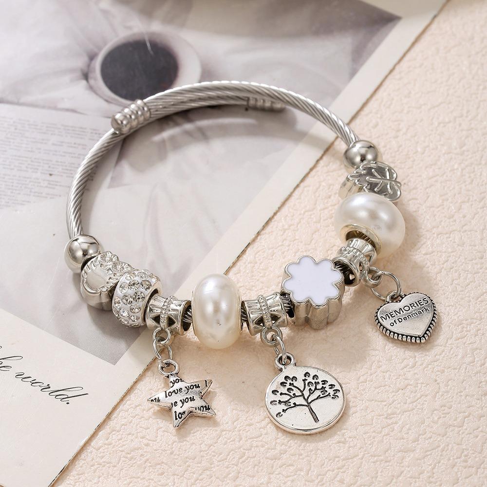 Beaded Bracelet Multi Element Titanium Steel Fashion Jewelry Trendy Accessories for Women