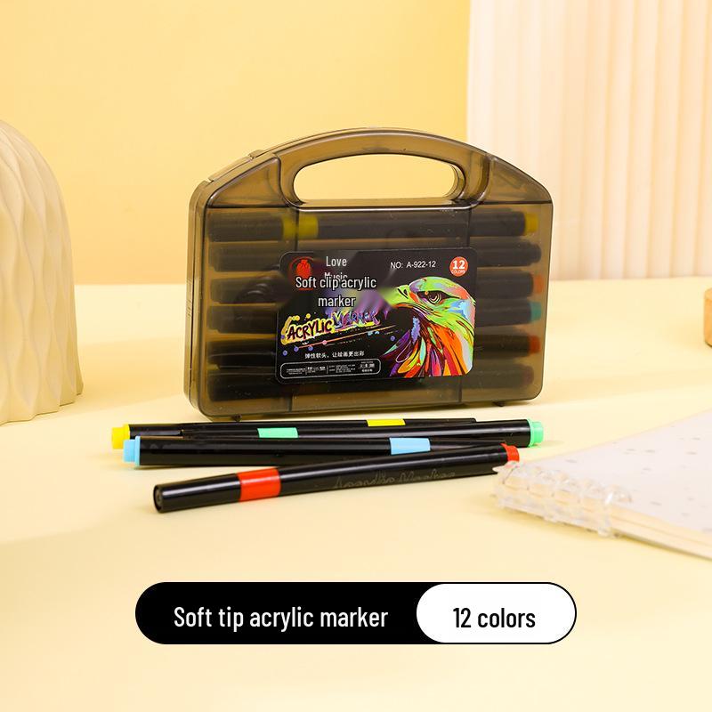 

Waterproof Soft Head Acrylic Marker Pen Set for Kids - No Bleed, Layerable