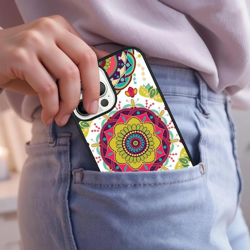 Indian Pattern Mandala Phone Case For iPhone 17 Air 15 16e 14 13 Pro Max Coque 12 11 Pro Max PLUS cover
