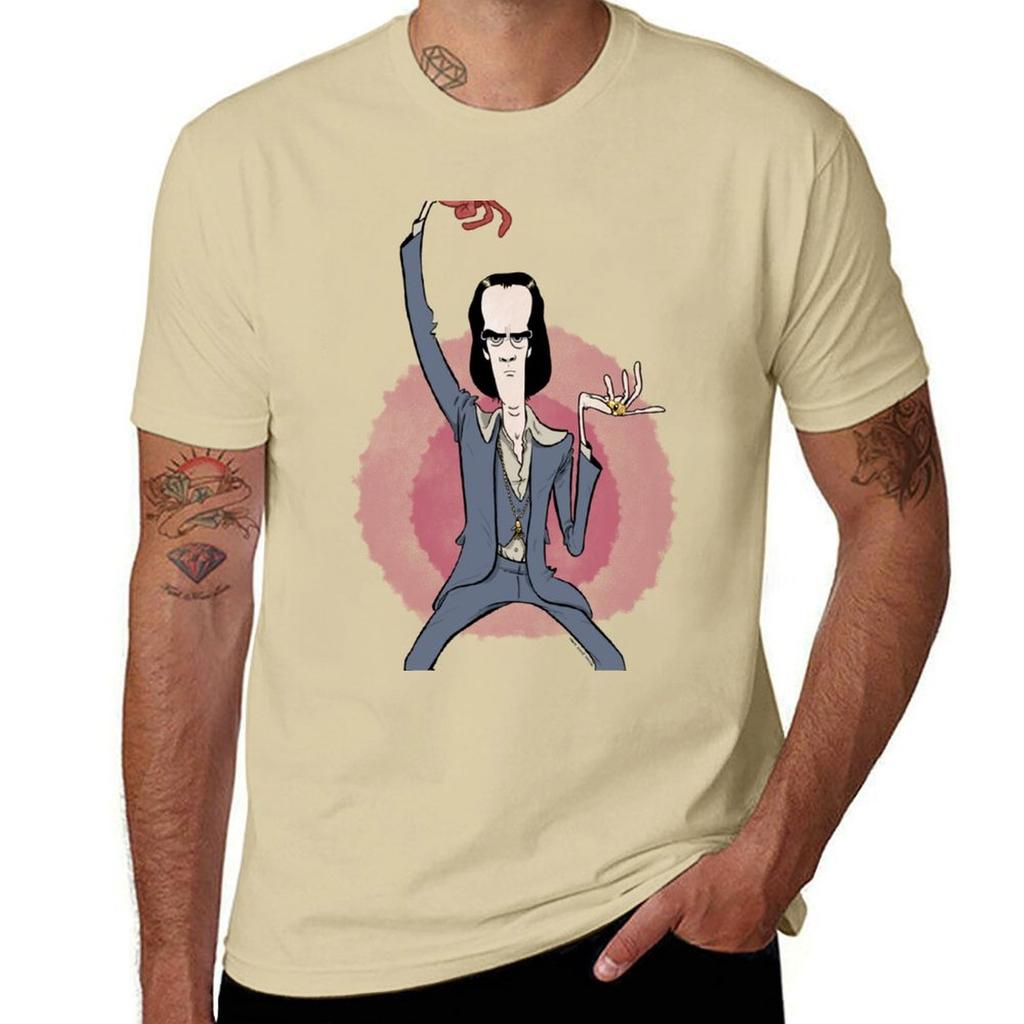 Nick Cave Sticker T-Shirt Boys Whites Shirts Graphic Tees Heavyweights Heavyweight T Shirts for Men
