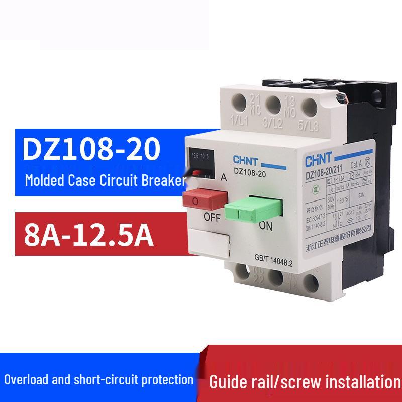 Chint DZ108-20 Motor Protector Circuit Breaker (20A/16A/12.5A/10A/8A/6.3A)