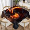 JIT-1 Ancient Dragon Theme Tablecloth, featuring a retro style, mysterious magma dragon and imposing dragon.zyc