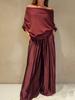 New Elegant Off-Shoulder Top & Wide-Leg Pants Two-Piece Set Outfit