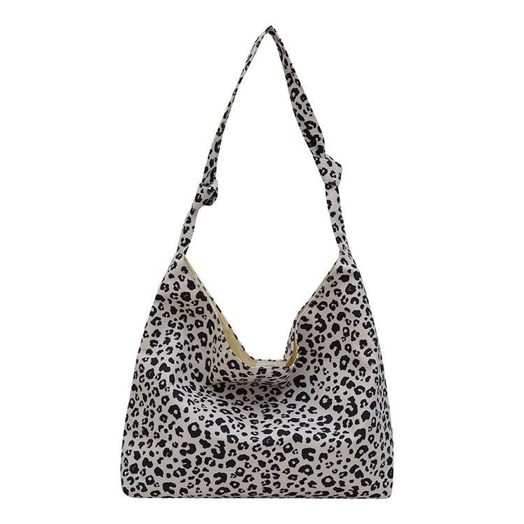 2024 Stylish Lazy Leopard Print Large Capacity Shoulder Bag For Women Chic Casual Use
