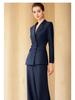 Women's Double-Breasted Professional Suit Set - Elegant Spring/Autumn Formal Wear