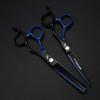6.0-Inch Black Blue Hairdressing Scissors: Straight & Thinning Shears for Bangs