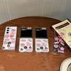 For Samsung Zflip6 Clamshell Folding Screen Mobile Phone Case for Zfold7 Transparent Pink Five-pointed Star Puppy Love