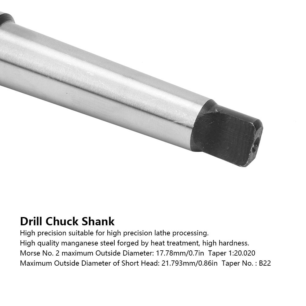 MT2B22 Drill Chuck Connecting Shaft Rod Morse Taper Shank Drill Chuck Arbor Adapter for 520mm